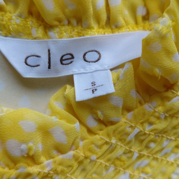 Cleo Yellow Polka Dot Ruffle Top - Picture 5 of 7